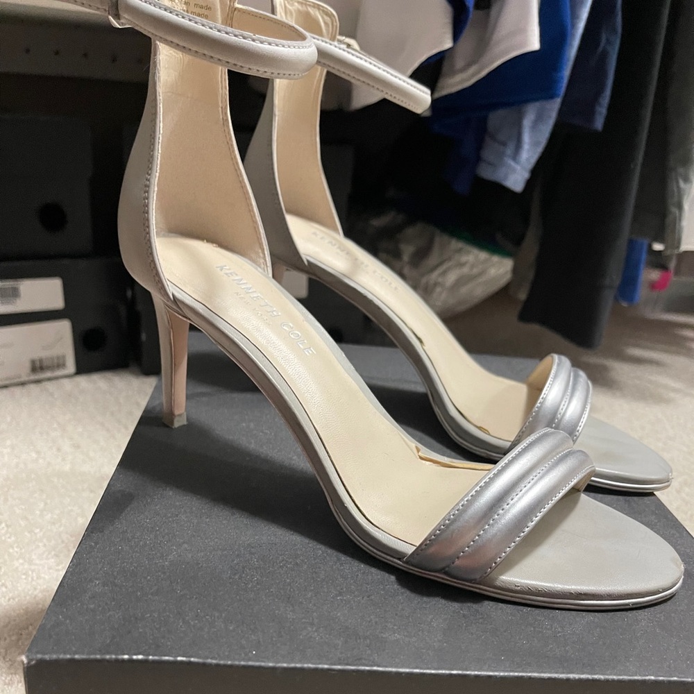 Kenneth Cole silver Mallory heel